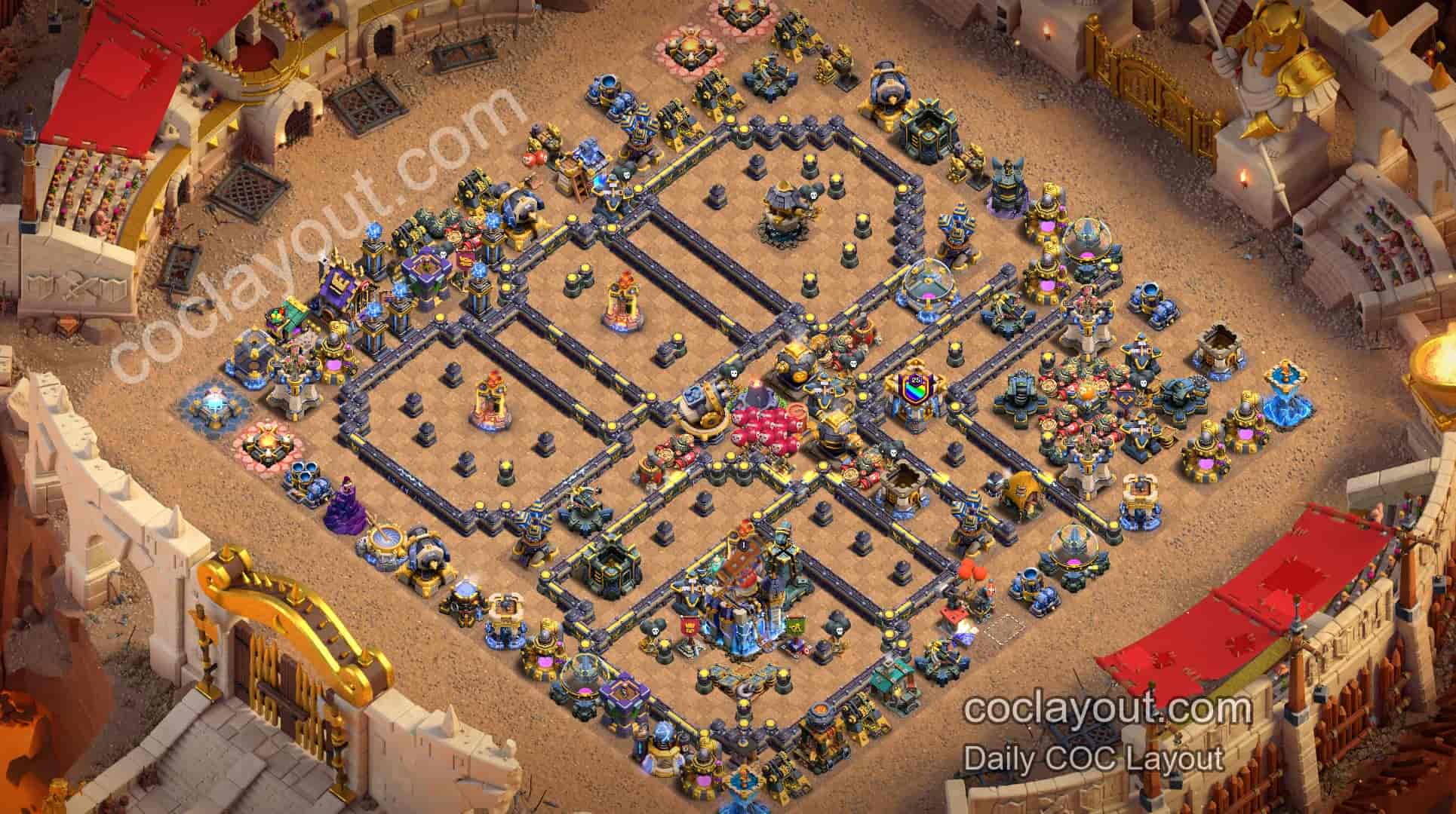 Clash of Clans Best Latest TH18 Anti-3-Star Base Layouts - Home Village TH18 Base Image