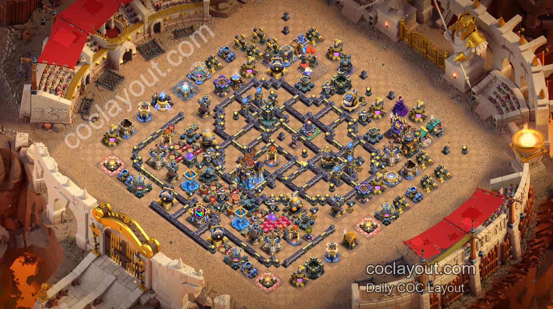 Best Clash of Clans Base Layout Recommendations - Home Village TH18 Base Image