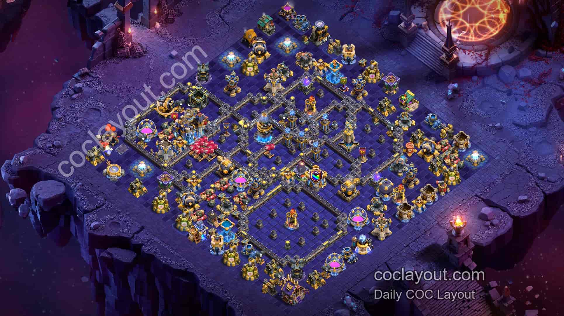 部落冲突18本最佳反三星阵型 - 主世界 18本 阵型图