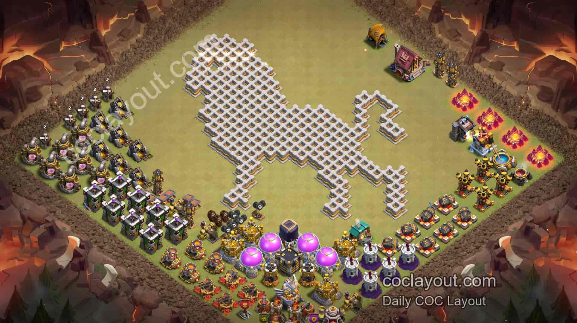 TH11 Home Village Art Base Layout Showcase | COC Creative Layouts - Home Village TH11 Base Image