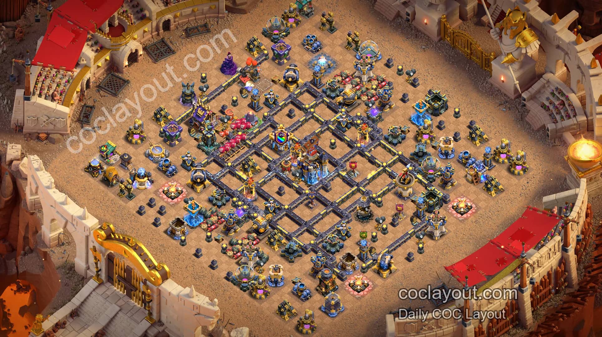 Clash of Clans Best Anti-3-Star Logger Double Rage Base - Home Village TH18 Base Image