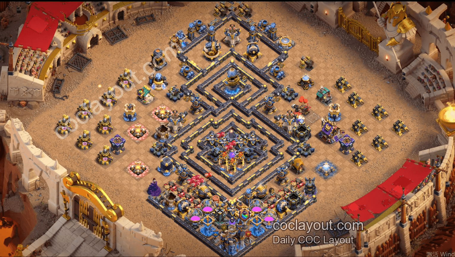 Best Anti-3-Star Legend League Base for Clash of Clans TH18 - Home Village TH18 Base Image