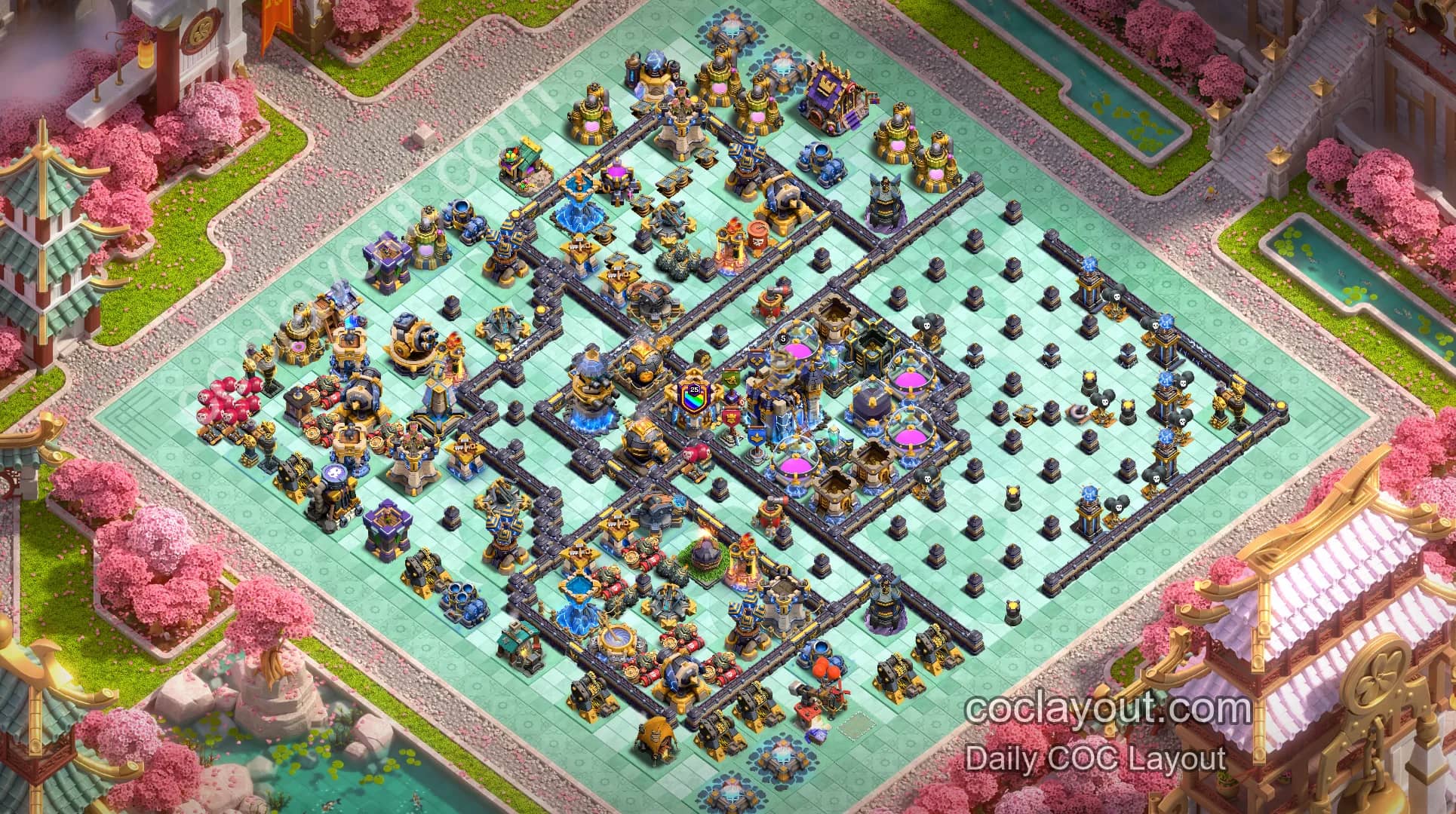 COC TH18 Clan War Double Invisibility Longshot Core Base - Home Village TH18 Base Image
