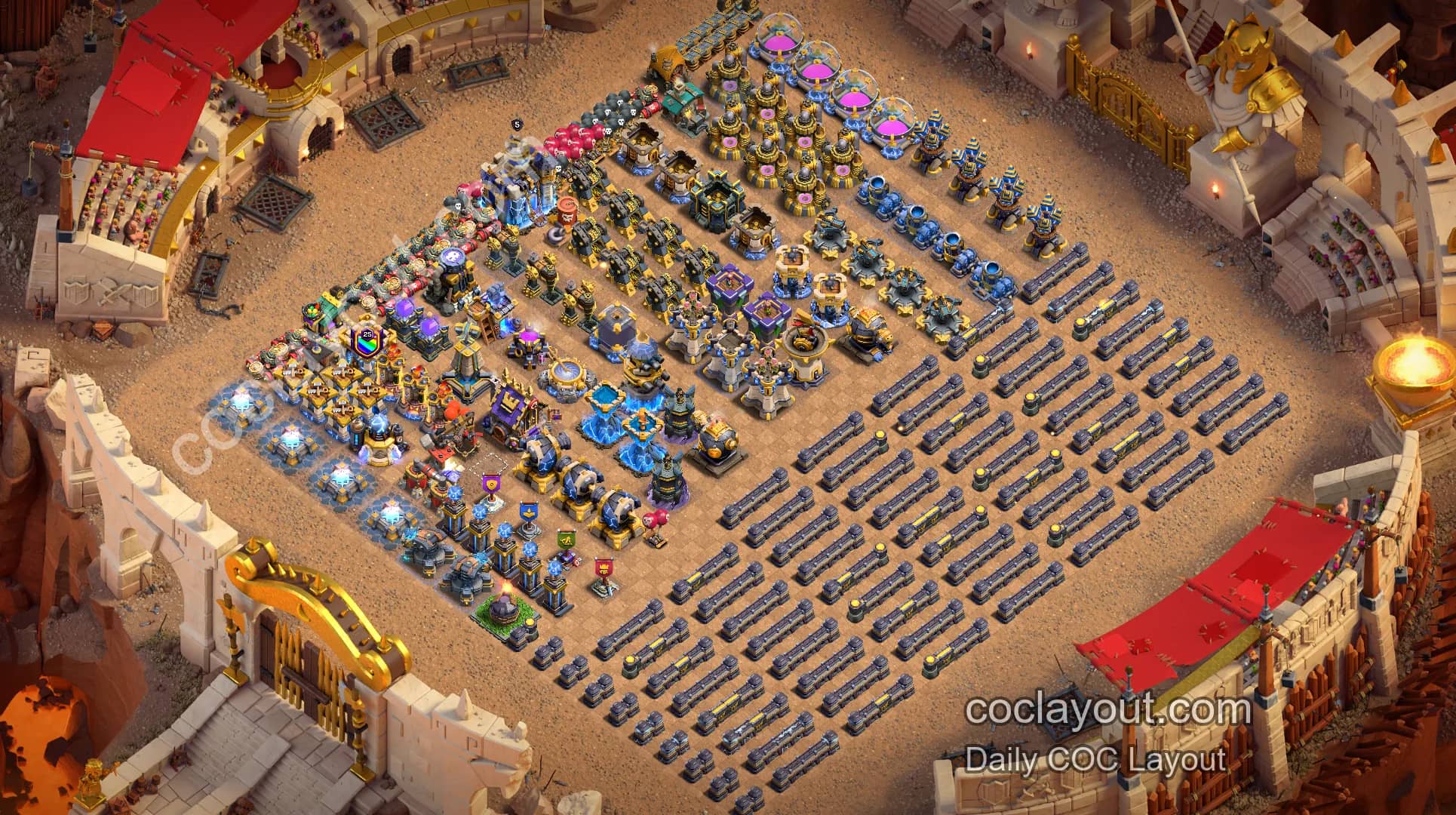 Featured TH18 Home Village Upgrade Base Layout Showcase for Clearer TH18 Planning - Home Village TH18 Base Image