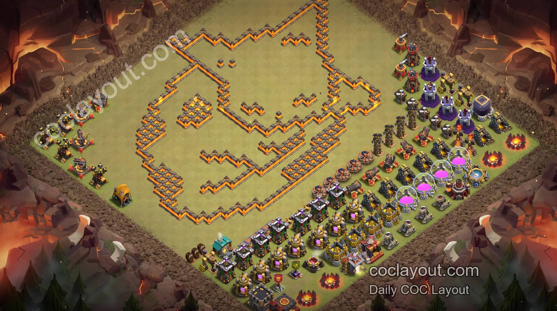 Best TH10 Upgrade Base Layouts | Home Village COC Clash of Clans Base Showcase - Home Village TH10 Base Image