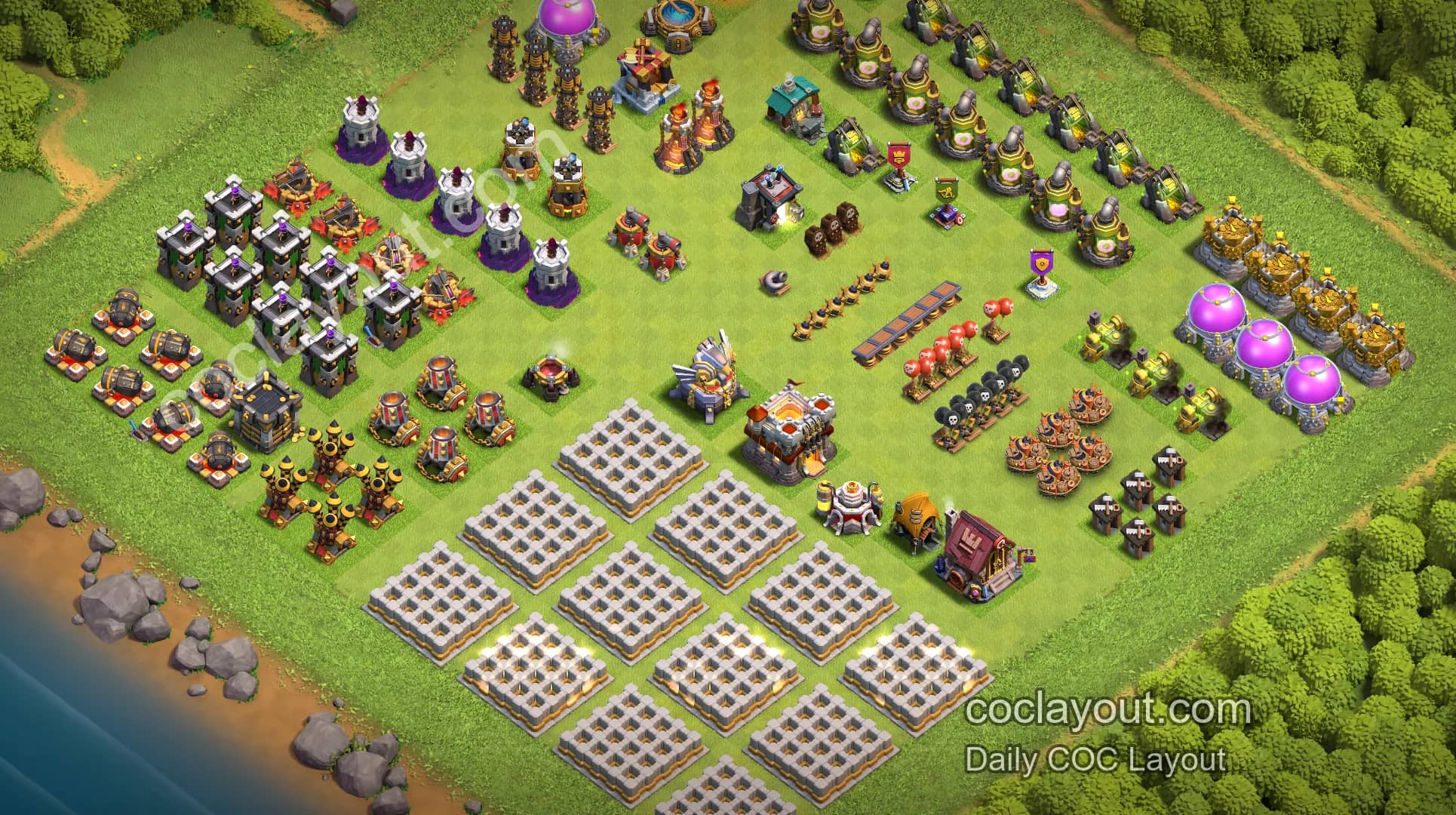 TH11 Home Village Upgrade Base Showcase | Practical Advanced Layouts and Popular COC Base Recommendations - Home Village TH11 Base Image