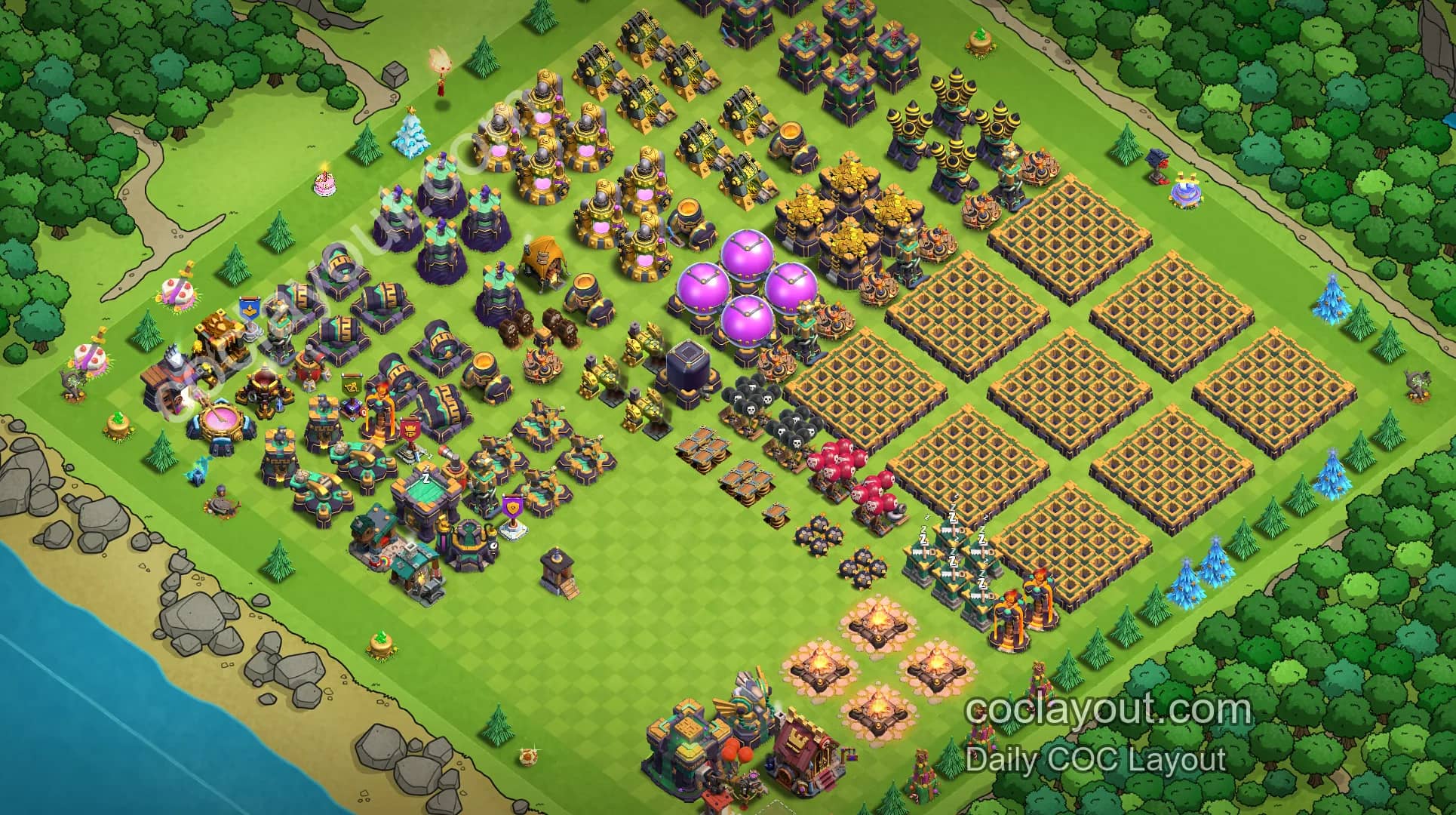 COC TH14 Upgrade Base Layouts｜Practical Home Village Layouts with Copy Links - Home Village TH14 Base Image