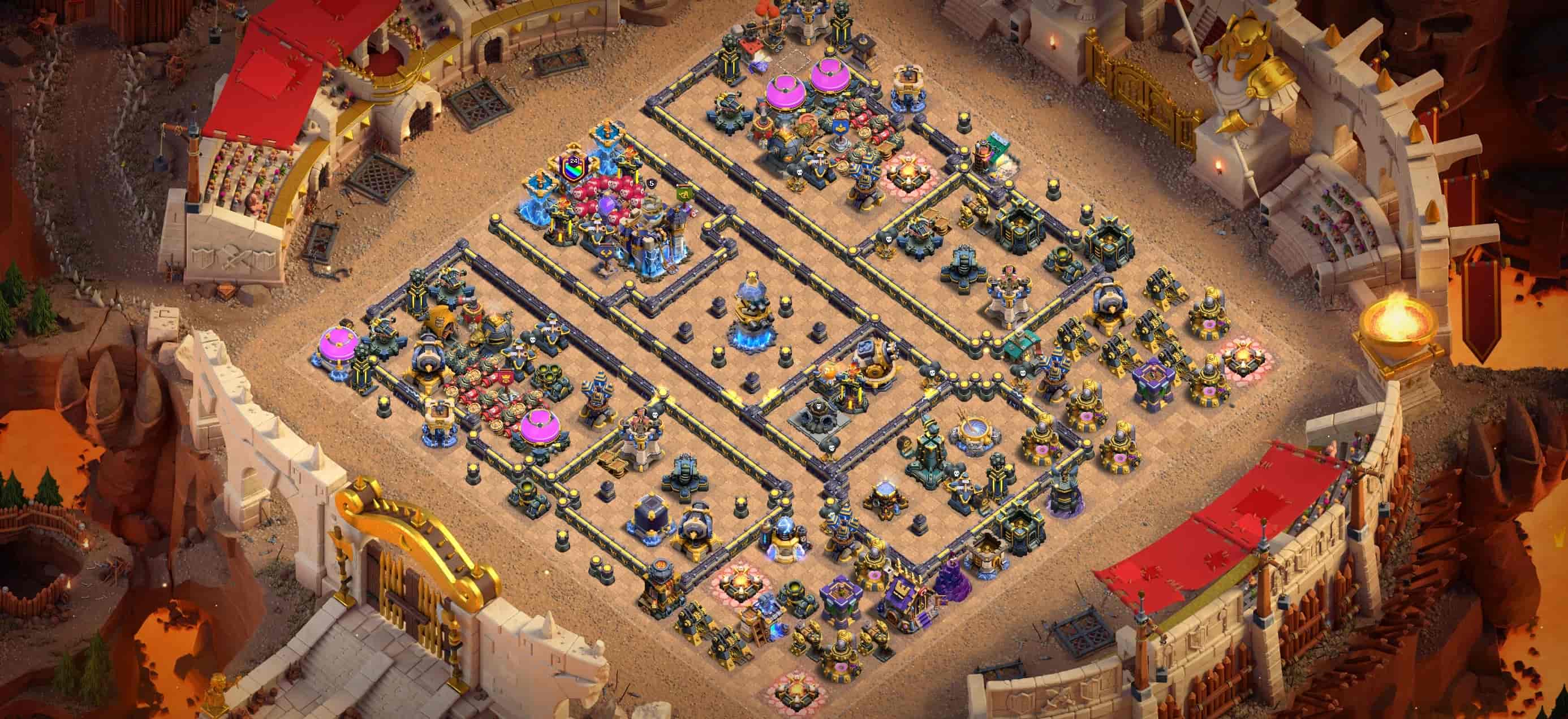 Home Village TH18 Legend War Base, Symmetrical Base Screenshot Home Village TH18 Legend War Base, Symmetrical Base Screenshot