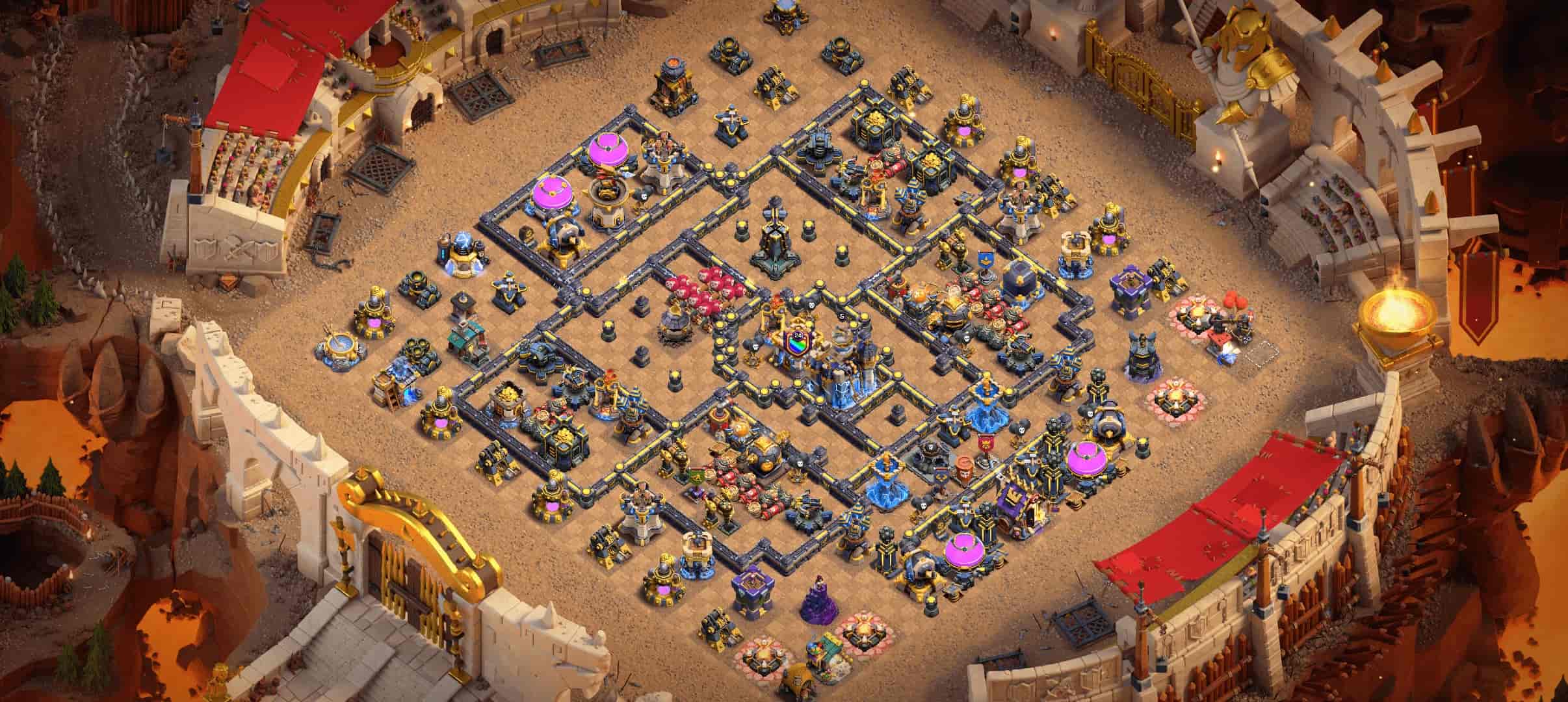 Top Town Hall 18 Clan War Defense Base - Home Village TH18 Base Screenshot Top Town Hall 18 Clan War Defense Base - Home Village TH18 Base Screenshot