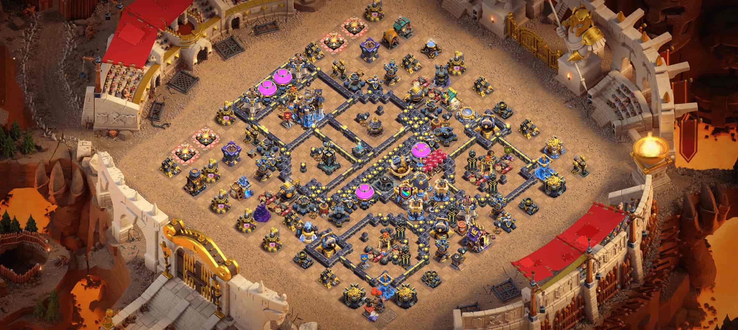 Clash of Clans Anti-3-Star Offset Clan Castle Base - Home Village TH18 Base Screenshot Clash of Clans Anti-3-Star Offset Clan Castle Base - Home Village TH18 Base Screenshot