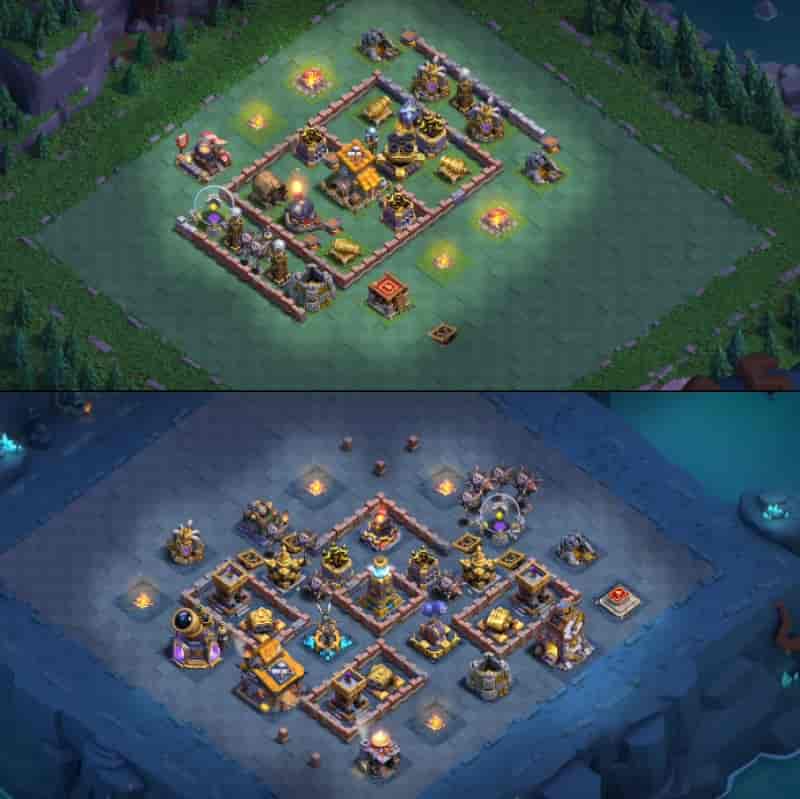 【COC 야간 마을】BH10 최강 안티 3별 배치 모음 — 트로피 푸시 필수 배치 + 링크 - 장인 기지 BH10 배치 이미지 【COC 야간 마을】BH10 최강 안티 3별 배치 모음 — 트로피 푸시 필수 배치 + 링크 - 장인 기지 BH10 배치 이미지