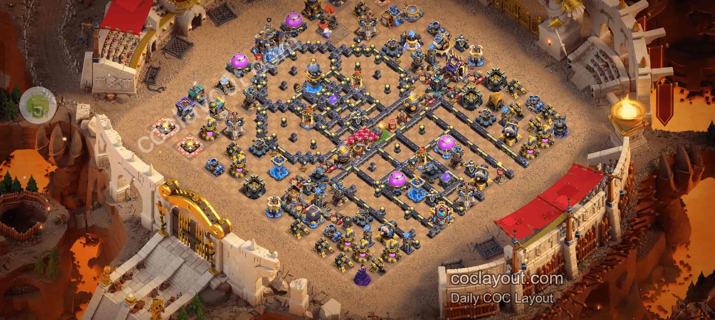 Best Anti-3-Star TH18 Base Layouts for Clash of Clans - Home Village TH18 Base Image Best Anti-3-Star TH18 Base Layouts for Clash of Clans - Home Village TH18 Base Image