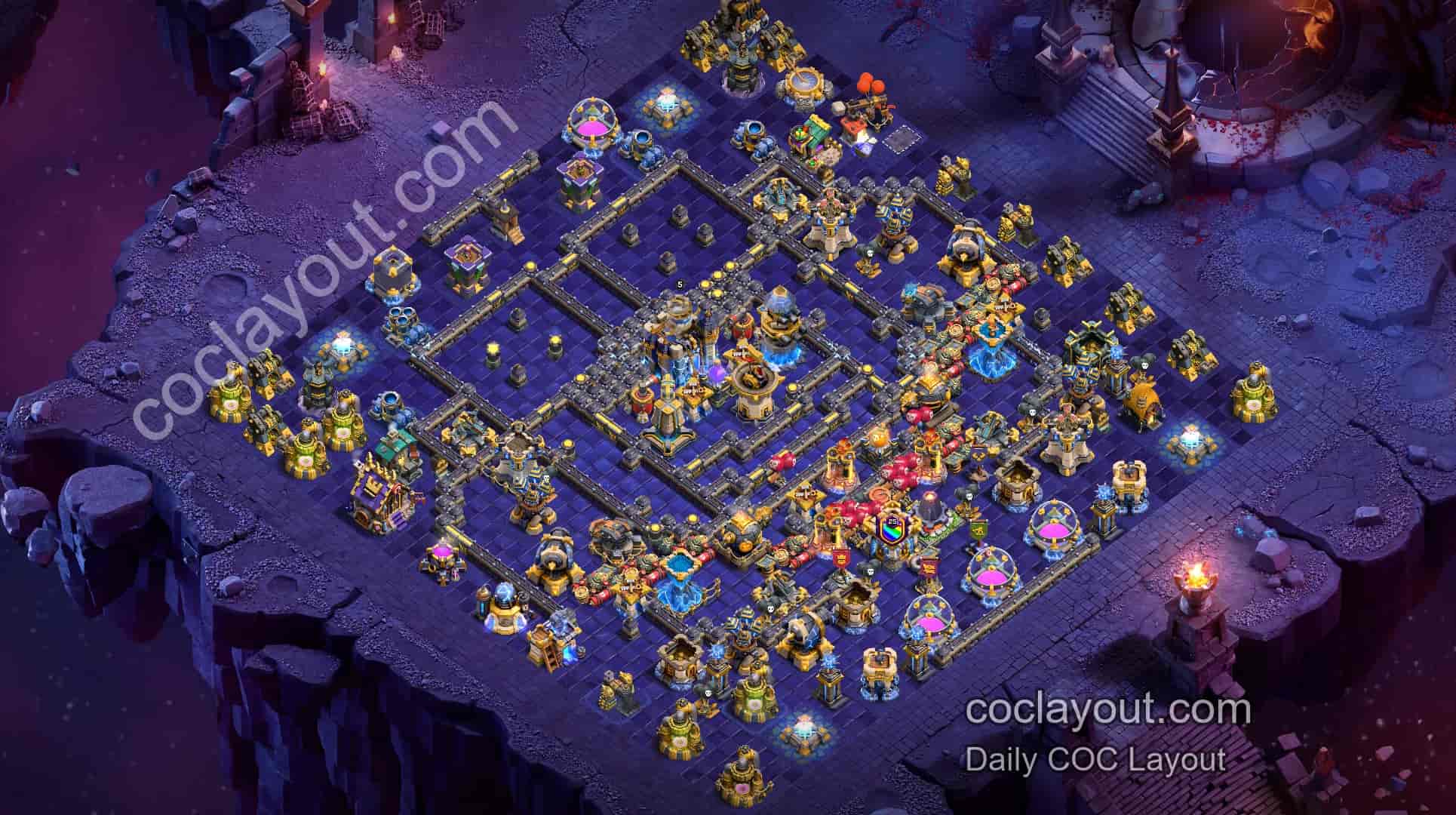 Best TH18 Anti-3-Star Legend League Base Layouts for Clash of Clans - Home Village TH18 Base Image Best TH18 Anti-3-Star Legend League Base Layouts for Clash of Clans - Home Village TH18 Base Image