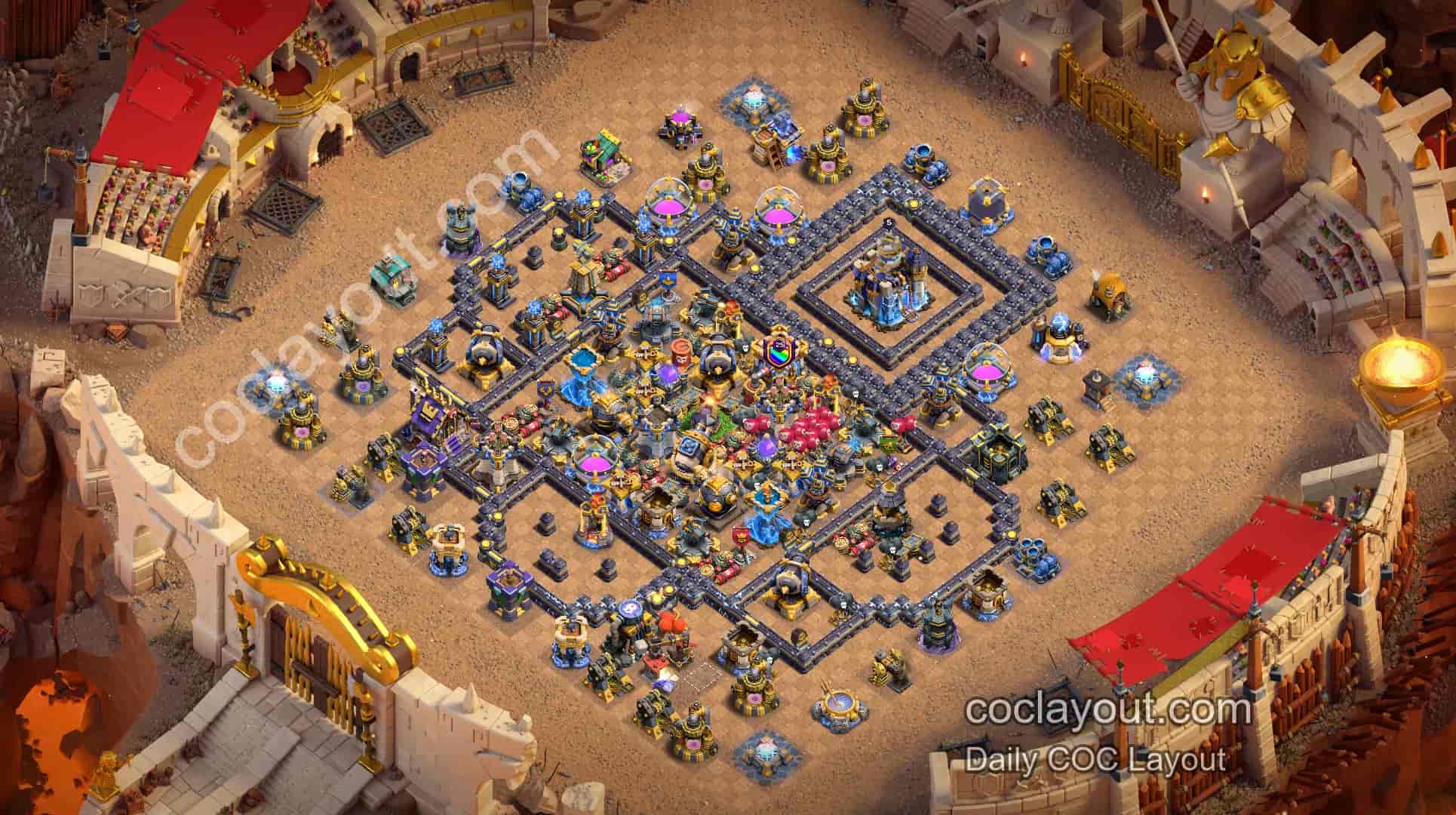 TH18 Anti-Thrower Legend League Base - Home Village TH18 Base Image TH18 Anti-Thrower Legend League Base - Home Village TH18 Base Image