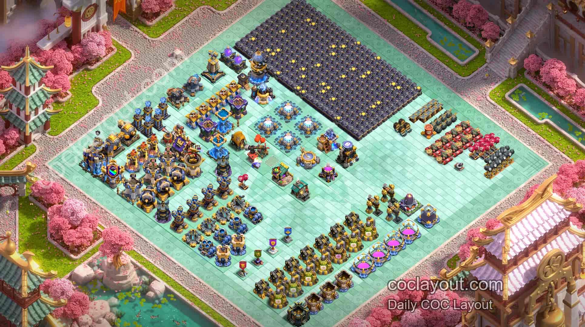 COC TH18 部落戰陣型展示,強勢防守布局 - 主世界 18本 陣型圖 COC TH18 部落戰陣型展示,強勢防守布局 - 主世界 18本 陣型圖