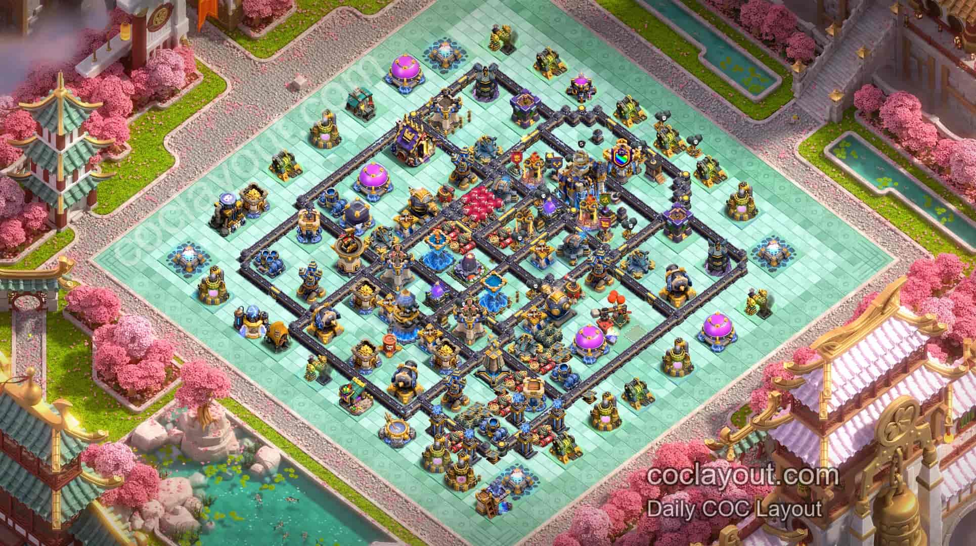 Susun Atur Pangkalan Perang/Liga Legenda TH18 dengan Dua Menara Amarah Bertekanan Tinggi | Pertahanan Teras Dewan Bandaran Beralih - Home Village TH18 Imej Pangkalan Susun Atur Pangkalan Perang/Liga Legenda TH18 dengan Dua Menara Amarah Bertekanan Tinggi | Pertahanan Teras Dewan Bandaran Beralih - Home Village TH18 Imej Pangkalan