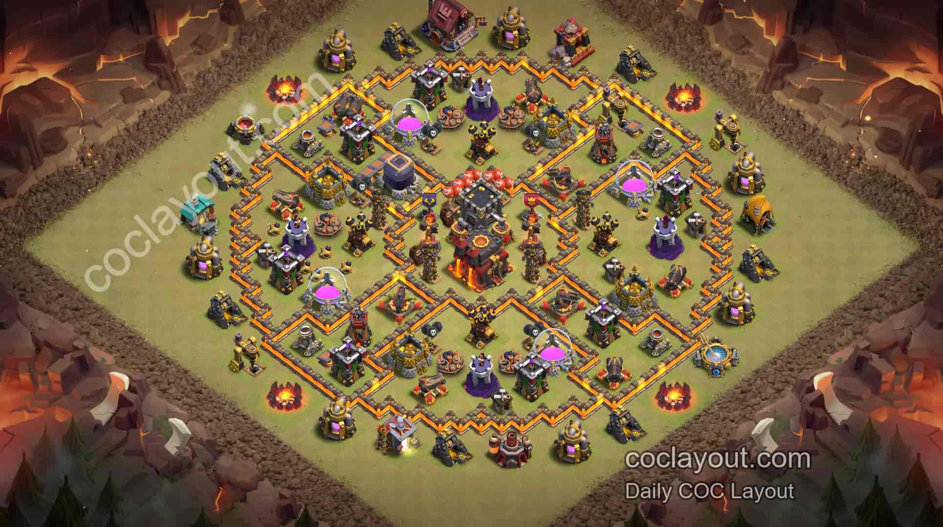 Best TH10 Town Hall Protection Base Layout | Centralized Defense COC Home Village Layout - Home Village TH10 Base Image Best TH10 Town Hall Protection Base Layout | Centralized Defense COC Home Village Layout - Home Village TH10 Base Image
