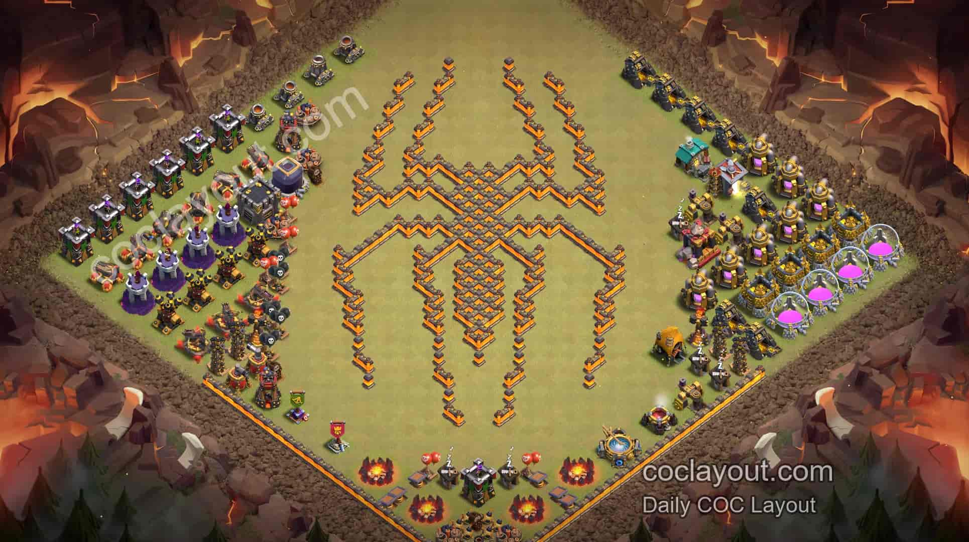 TH10 Home Village Art Base Showcase | Creative, High-Aesthetic COC Layouts - Home Village TH10 Base Image TH10 Home Village Art Base Showcase | Creative, High-Aesthetic COC Layouts - Home Village TH10 Base Image