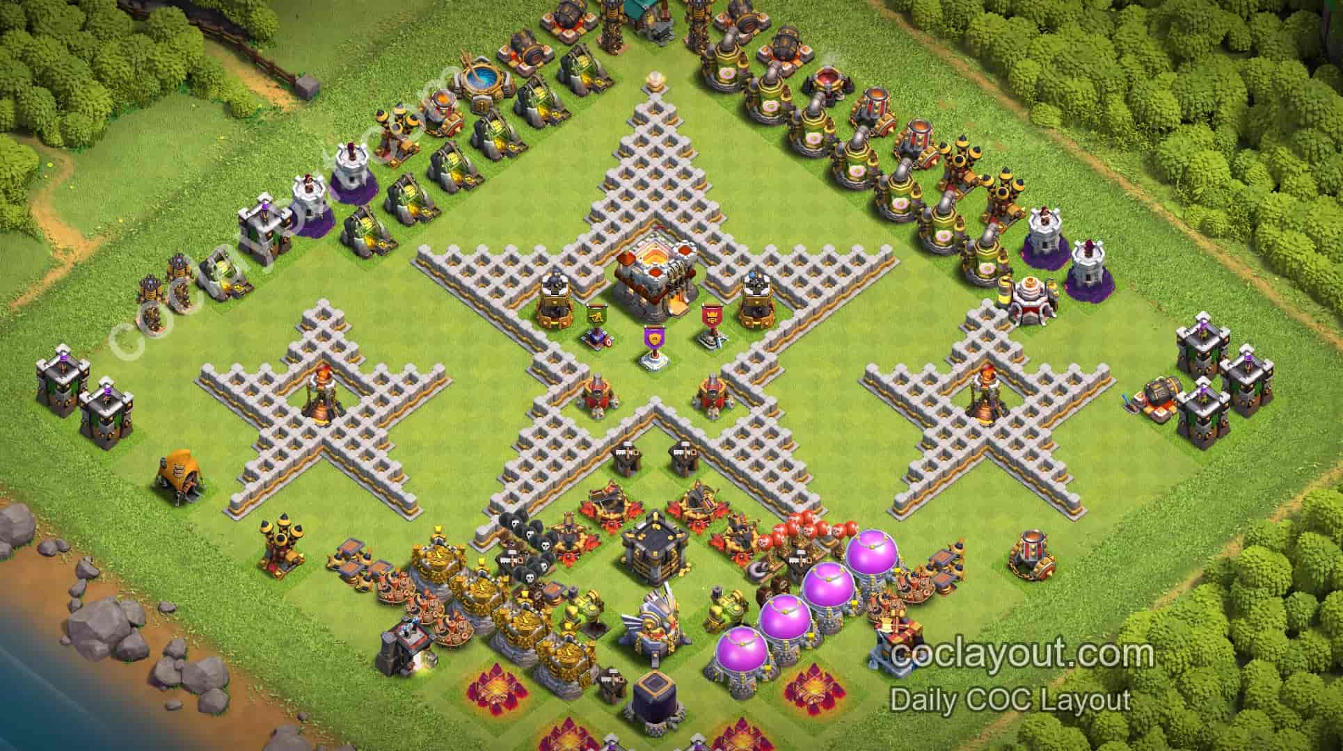 Featured TH11 Home Village Art Base Layout | 3-Star Creative Showcase, COC Layout Link - Home Village TH11 Base Image Featured TH11 Home Village Art Base Layout | 3-Star Creative Showcase, COC Layout Link - Home Village TH11 Base Image