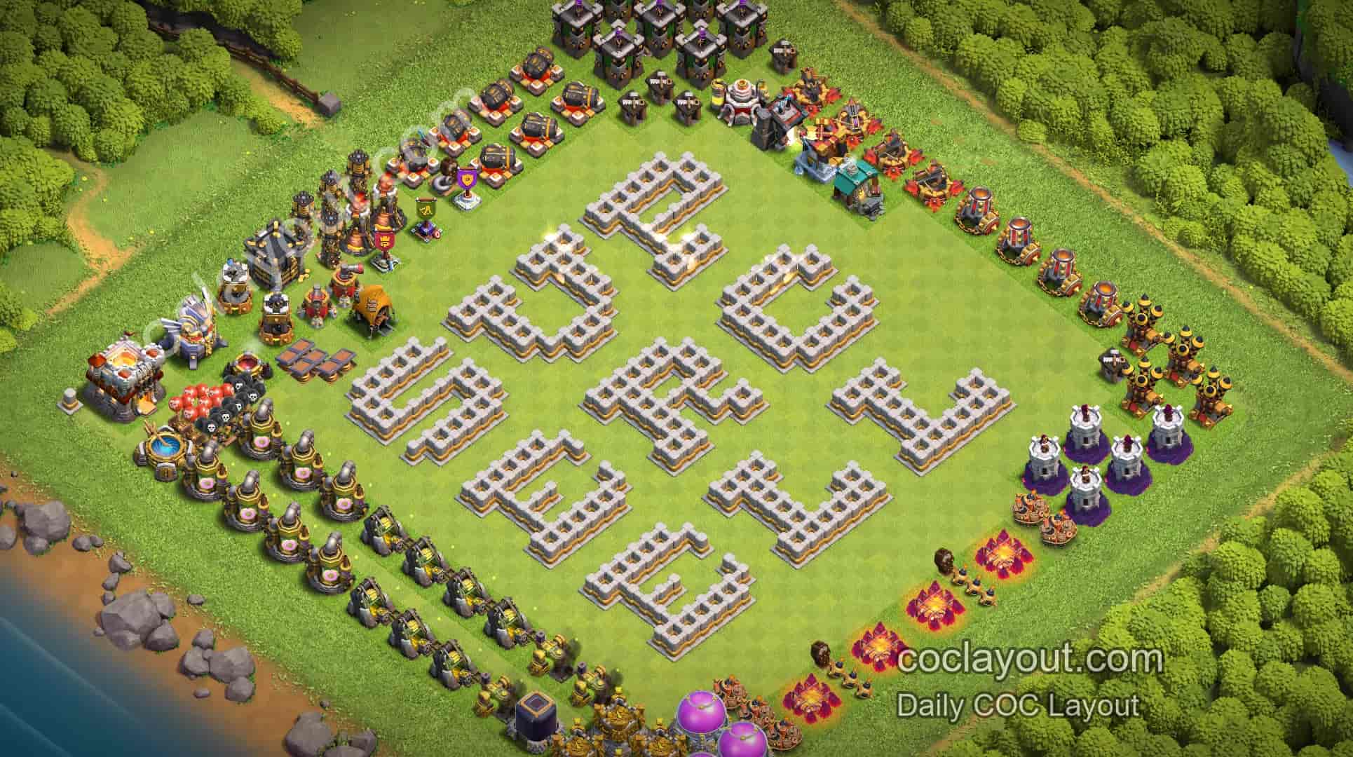 TH11 Home Village Art Base Showcase | Visually Appealing COC Clash of Clans Base Layout - Home Village TH11 Base Image TH11 Home Village Art Base Showcase | Visually Appealing COC Clash of Clans Base Layout - Home Village TH11 Base Image